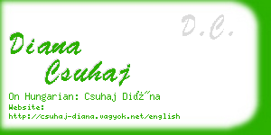 diana csuhaj business card